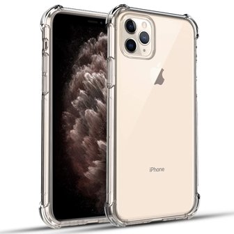 Iphone 11 Pro Max Hoesje Shock Proof Gel Case Met Verstevigde Hoeken Volledig Doorzichtig