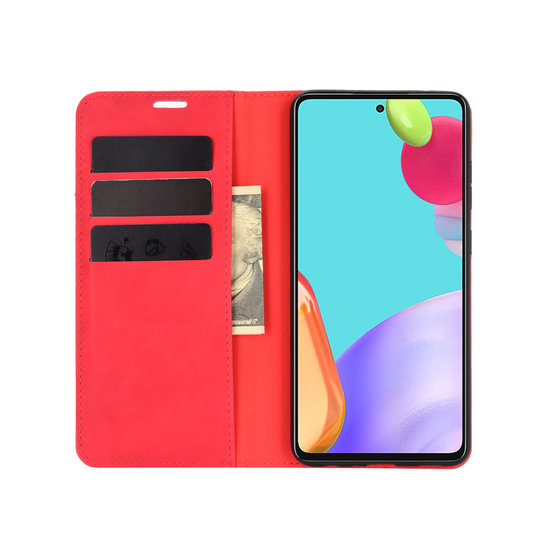 Samsung Galaxy A52 / A52s hoesje - Luxe Wallet Bookcase (Magnetische Sluiting) - Rood