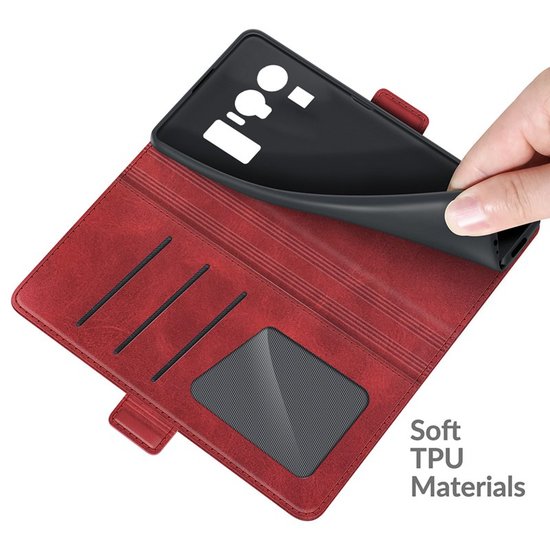 Xiaomi Mi 11 Ultra Hoesje - MobyDefend Luxe Wallet Book Case (Sluiting Zijkant) - Rood