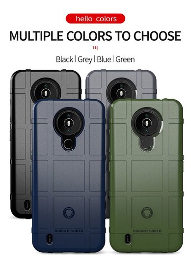 Nokia 1.4 Hoesje - Mobydefend Rugged Shield TPU Backcover - Zwart