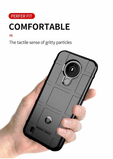 Nokia 1.4 Hoesje - Mobydefend Rugged Shield TPU Backcover - Blauw