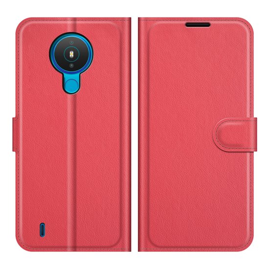 Nokia 1.4 Hoesje - MobyDefend Kunstleren Wallet Book Case (Sluiting Voorkant) - Rood