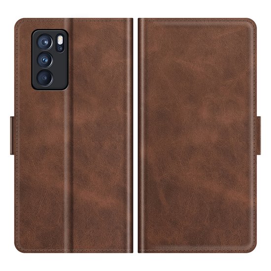 Oppo Reno6 Pro Hoesje - MobyDefend Luxe Wallet Book Case (Sluiting Zijkant) - Bruin