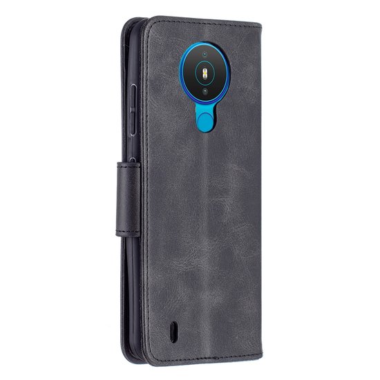 Nokia 1.4 Hoesje - MobyDefend Wallet Book Case Met Koord - Zwart