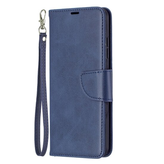 Nokia 1.4 Hoesje - MobyDefend Wallet Book Case Met Koord - Blauw