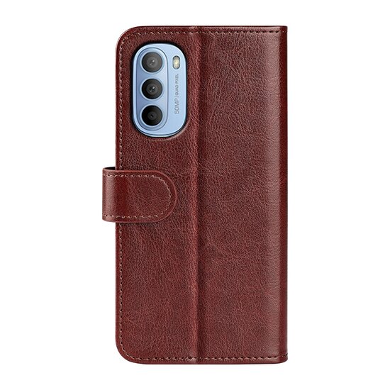 Motorola Moto G31 / Moto G41 Hoesje - MobyDefend Wallet Book Case (Sluiting Achterkant) - Bruin