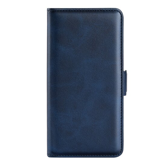 Samsung Galaxy A73 Hoesje - MobyDefend Luxe Wallet Book Case (Sluiting Zijkant) - Blauw