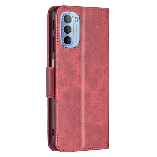 Motorola Moto G31 / Moto G41 Hoesje - MobyDefend Wallet Book Case Met Koord - Rood