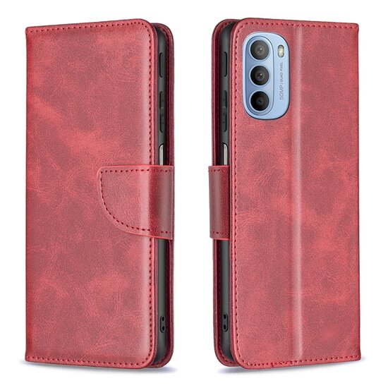 Motorola Moto G31 / Moto G41 Hoesje - MobyDefend Wallet Book Case Met Koord - Rood