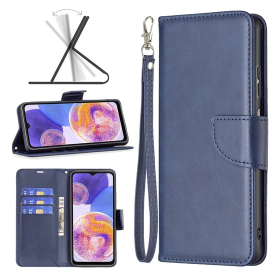 OnePlus 10 Pro Hoesje - MobyDefend Wallet Book Case Met Koord - Blauw