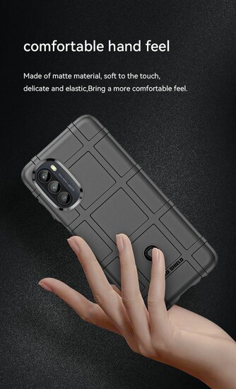 Motorola Moto G82 Hoesje - Mobydefend Rugged Shield TPU Backcover - Zwart