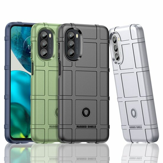 Motorola Moto G82 Hoesje - Mobydefend Rugged Shield TPU Backcover - Zwart