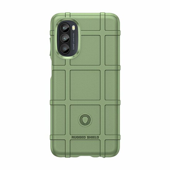 Motorola Moto G82 Hoesje - Mobydefend Rugged Shield TPU Backcover - Groen