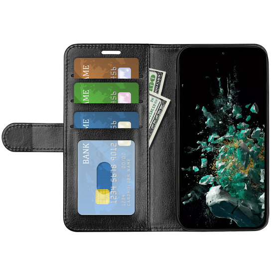 OnePlus 10T Hoesje - MobyDefend Wallet Book Case (Sluiting Achterkant) - Zwart