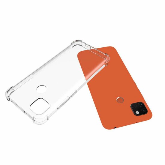 Xiaomi Redmi 10A Hoesje - MobyDefend Transparante Shockproof TPU Backcover - Verstevigde Hoeken - Volledig Doorzichtig