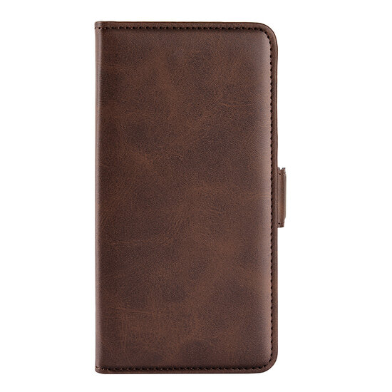 Oppo A17 Hoesje - MobyDefend Luxe Wallet Book Case (Sluiting Zijkant) - Bruin