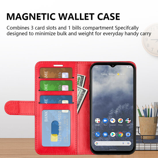 Oppo A17 Hoesje - MobyDefend Wallet Book Case (Sluiting Achterkant) - Wit