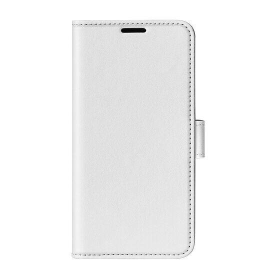 Oppo A17 Hoesje - MobyDefend Wallet Book Case (Sluiting Achterkant) - Wit