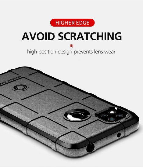 Xiaomi Redmi 10A Hoesje - Mobydefend Rugged Shield TPU Backcover - Zwart