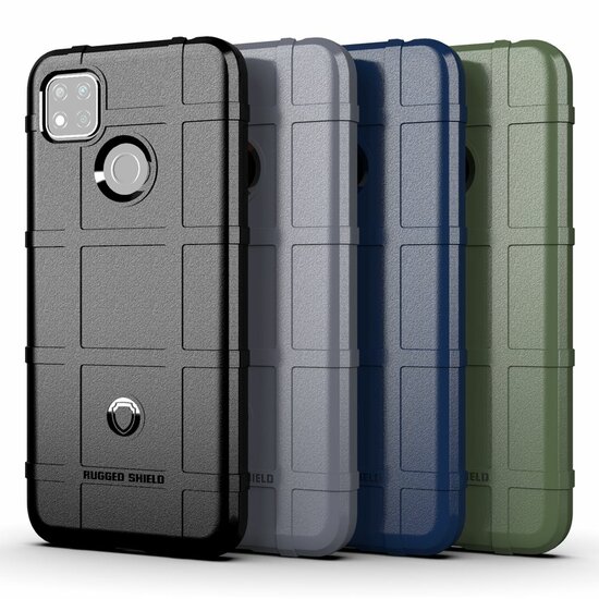 Xiaomi Redmi 10A Hoesje - Mobydefend Rugged Shield TPU Backcover - Groen