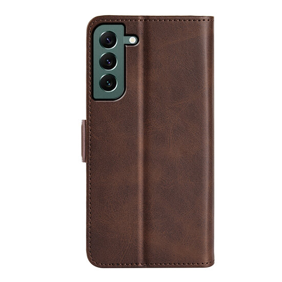 Samsung Galaxy S23 Plus (S23+) Hoesje - MobyDefend Luxe Wallet Book Case (Sluiting Zijkant) - Bruin