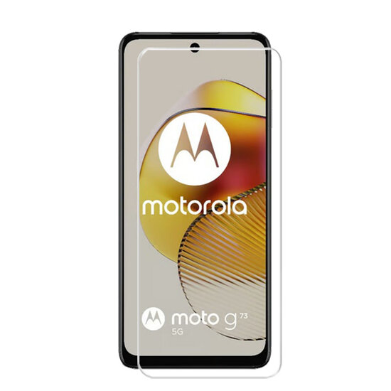 Motorola Moto G73 Screenprotector - MobyDefend Case-Friendly Screensaver - Gehard Glas