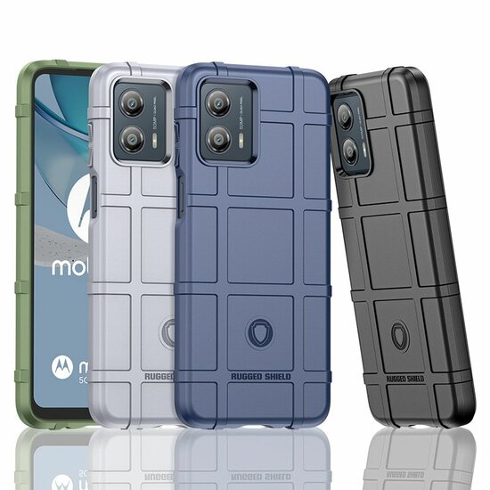 Motorola Moto G73 Hoesje - Mobydefend Rugged Shield TPU Backcover - Zwart