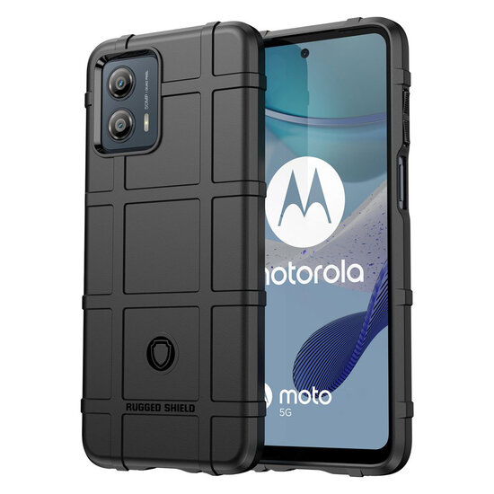 Motorola Moto G73 Hoesje - Mobydefend Rugged Shield TPU Backcover - Zwart