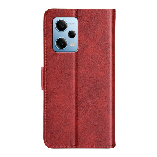 Xiaomi Redmi Note 12 Pro 5G Hoesje - MobyDefend Luxe Wallet Book Case (Sluiting Zijkant) - Rood