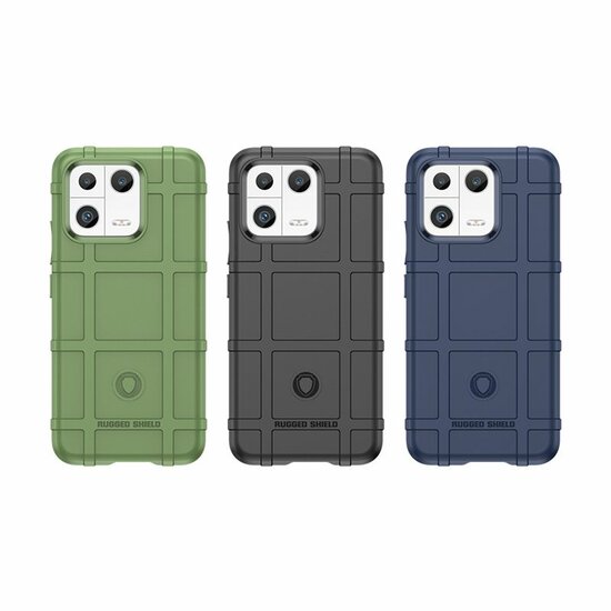 Xiaomi 13 Hoesje - Mobydefend Rugged Shield TPU Backcover - Groen