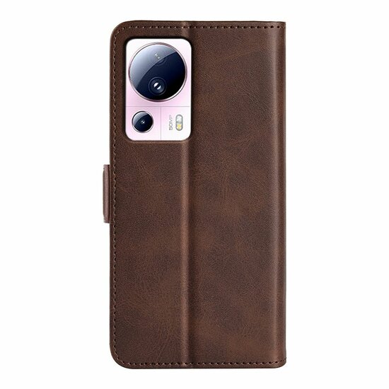 Xiaomi 13 Lite Hoesje - MobyDefend Luxe Wallet Book Case (Sluiting Zijkant) - Bruin