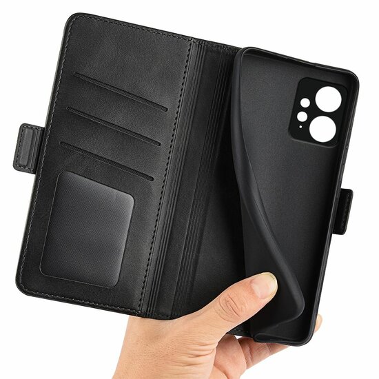 Xiaomi Redmi Note 12 4G Hoesje - MobyDefend Luxe Wallet Book Case (Sluiting Zijkant) - Zwart