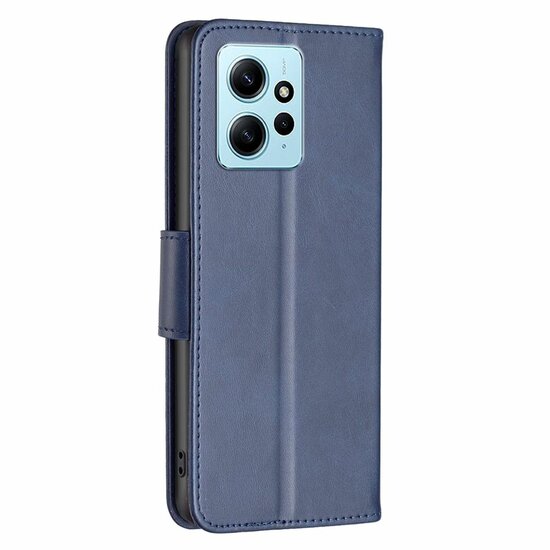 Xiaomi Redmi Note 12 4G Hoesje - MobyDefend Wallet Book Case Met Koord - Blauw