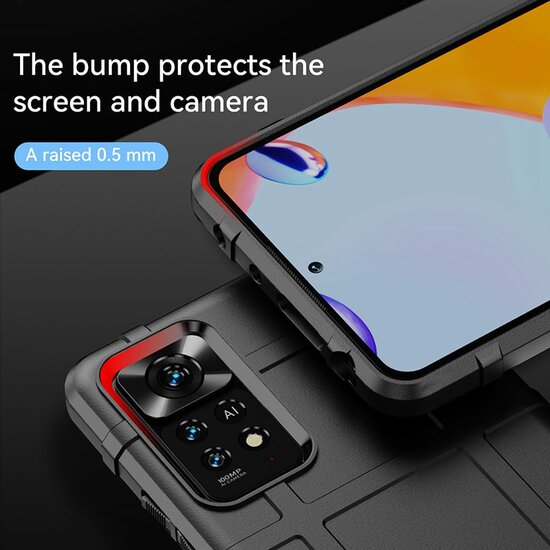 Xiaomi Redmi Note 12 Pro 4G Hoesje - Mobydefend Rugged Shield TPU Backcover - Groen