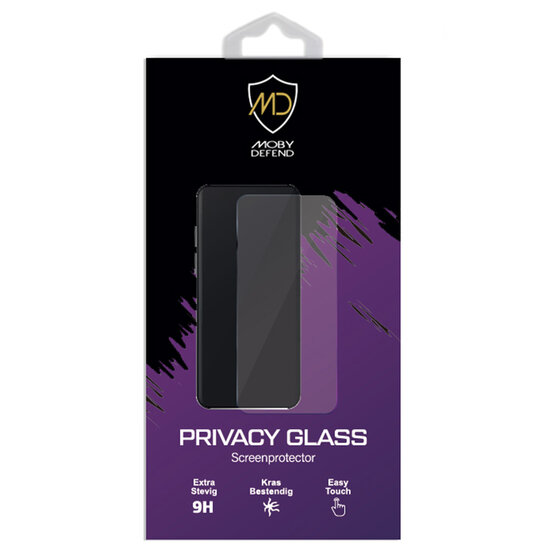 MobyDefend iPhone 14 Pro Max Screenprotector - Matte Privacy Glass Screensaver