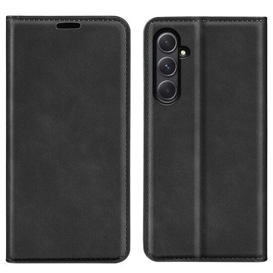 Samsung Galaxy A55 hoesje - Luxe Wallet Bookcase (Magnetische Sluiting) - Zwart