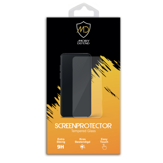 Motorola Edge 50 Pro Screenprotector - MobyDefend Screensaver Met Zwarte Randen - Gehard Glas 