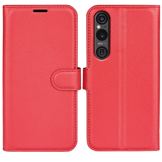 Sony Xperia 1 VI Hoesje - MobyDefend Kunstleren Wallet Book Case (Sluiting Voorkant) - Rood