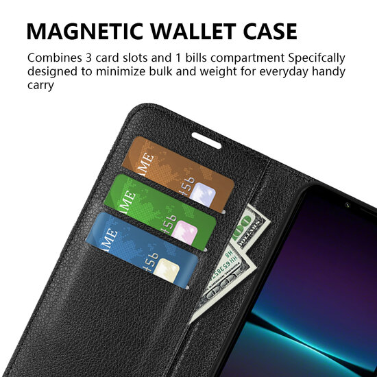 Sony Xperia 1 VI Hoesje - MobyDefend Kunstleren Wallet Book Case (Sluiting Voorkant) - Zwart