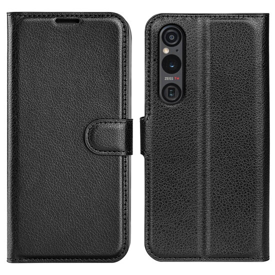 Sony Xperia 1 VI Hoesje - MobyDefend Kunstleren Wallet Book Case (Sluiting Voorkant) - Zwart