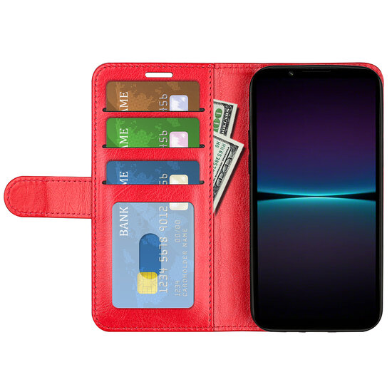 Sony Xperia 1 VI Hoesje - MobyDefend Wallet Book Case (Sluiting Achterkant) - Rood