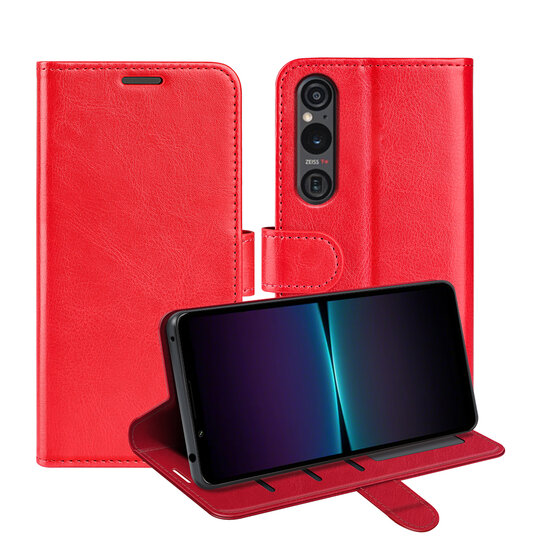 Sony Xperia 1 VI Hoesje - MobyDefend Wallet Book Case (Sluiting Achterkant) - Rood