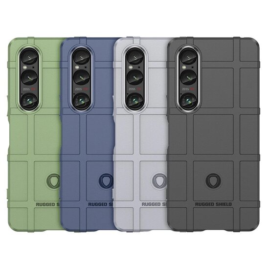 Sony Xperia 1 VI Hoesje - Mobydefend Rugged Shield TPU Backcover - Groen