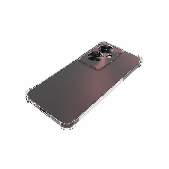 Oppo Reno 11F Hoesje, MobyDefend Transparante Shockproof TPU Gelcase, Verstevigde Hoeken, Volledig Doorzichtig