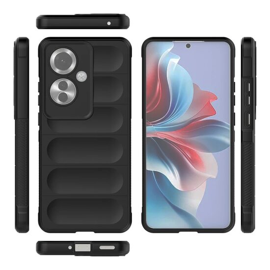 Oppo Reno 11F Hoesje - MobyDefend TPU Gripcase - Paars