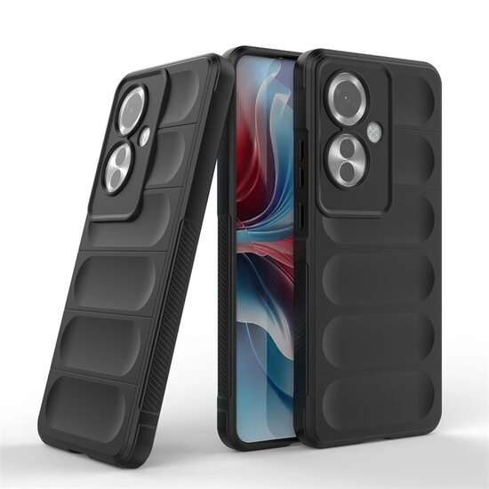 Oppo Reno 11F Hoesje - MobyDefend TPU Gripcase - Zwart