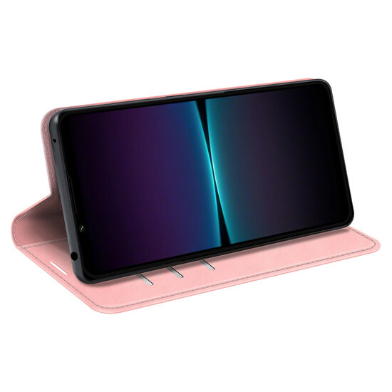 Sony Xperia 1 VI Hoesje - Luxe Wallet Bookcase (Magnetische Sluiting) - Roze