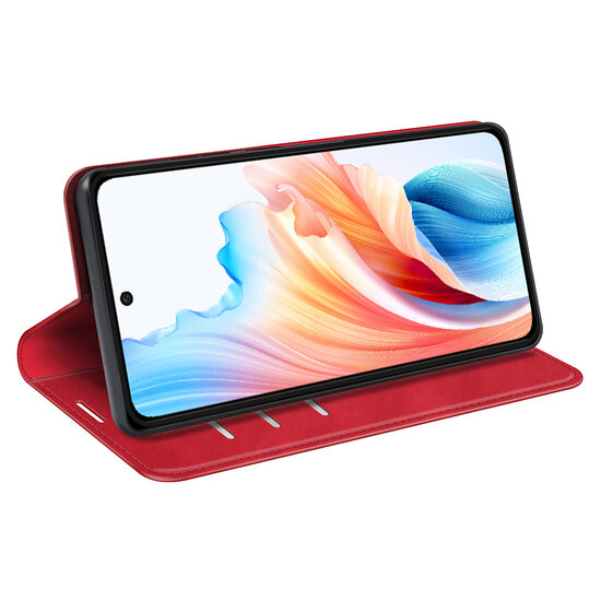 Oppo A79 / OnePlus Nord N30 SE Hoesje - Luxe Wallet Bookcase (Magnetische Sluiting) - Rood