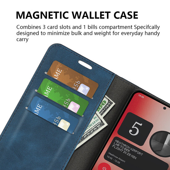 Nothing Phone (2a) Hoesje - Luxe Wallet Bookcase (Magnetische Sluiting) - Grijs