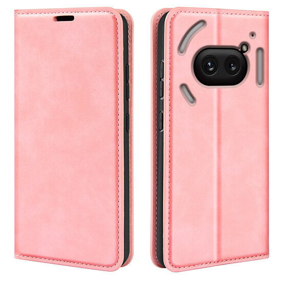 Nothing Phone (2a) Hoesje - Luxe Wallet Bookcase (Magnetische Sluiting) - Roze